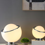 Simple Mini Semicircle Globe Glass Shade Table Lamp Image - 19