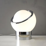 Simple Mini Semicircle Globe Glass Shade Table Lamp Image - 4