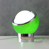 Simple Mini Semicircle Globe Glass Shade Table Lamp Image - 5