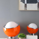 Simple Mini Semicircle Globe Glass Shade Table Lamp Image - 6