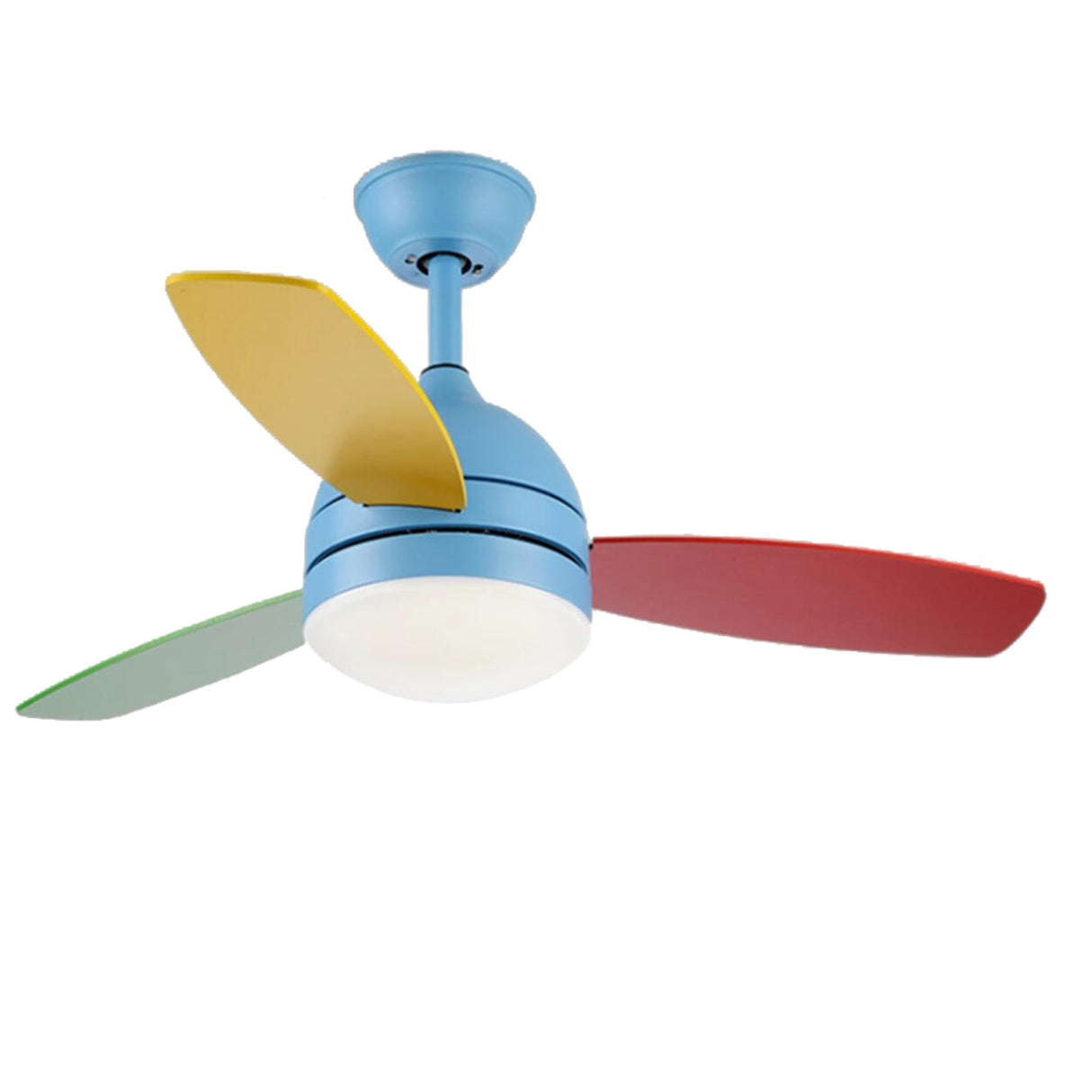 Simple Modern 3-Blade LED Remote Ceiling Fan with Light Image - 5