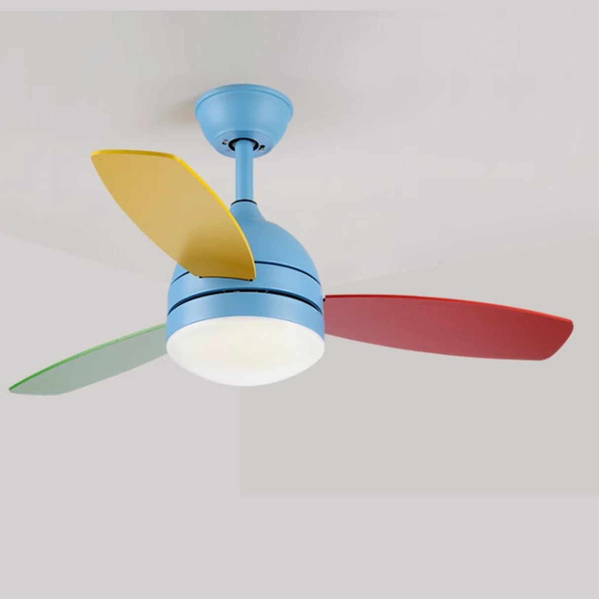 Simple Modern 3-Blade LED Remote Ceiling Fan with Light Image - 6