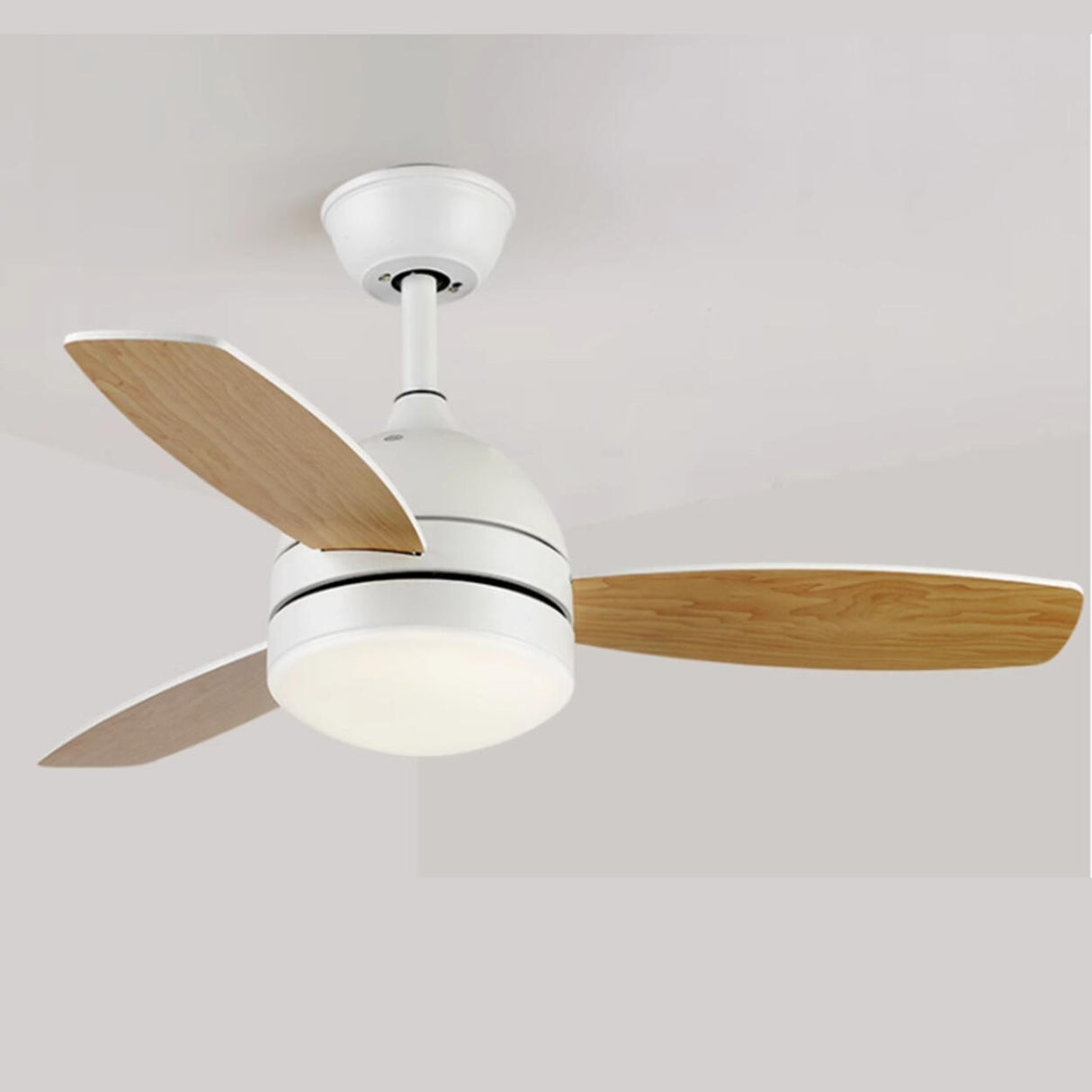 Simple Modern 3-Blade LED Remote Ceiling Fan with Light Image - 7