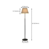 Simple Modern Adjustable Drum Black Floor Lamp #size