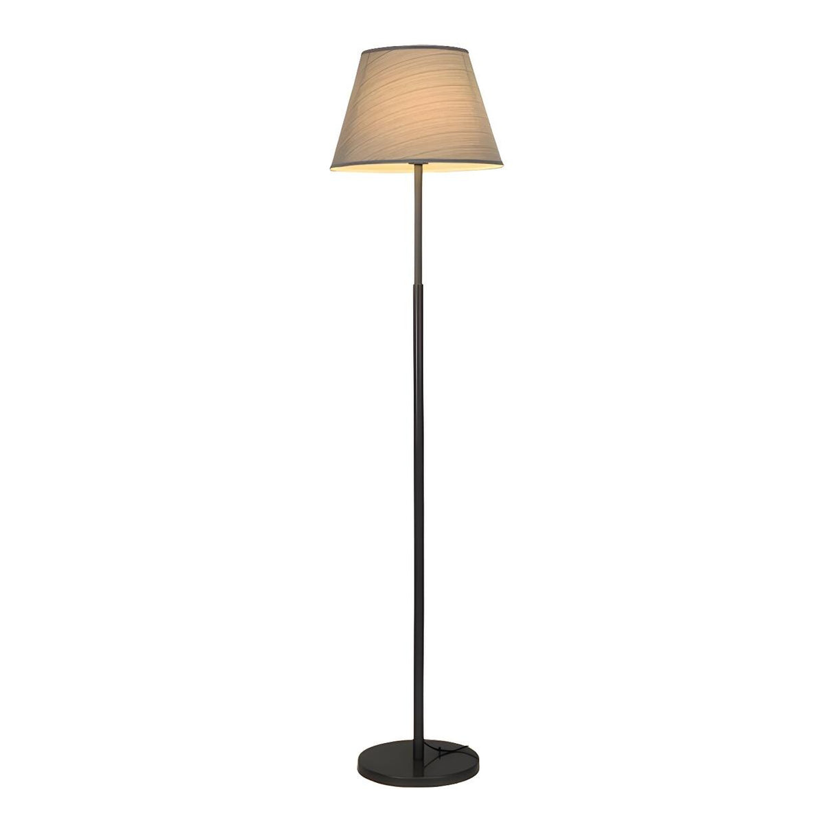 Simple Modern Adjustable Drum Black Floor Lamp Image - 2