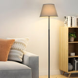 Simple Modern Adjustable Drum Black Floor Lamp Image - 4