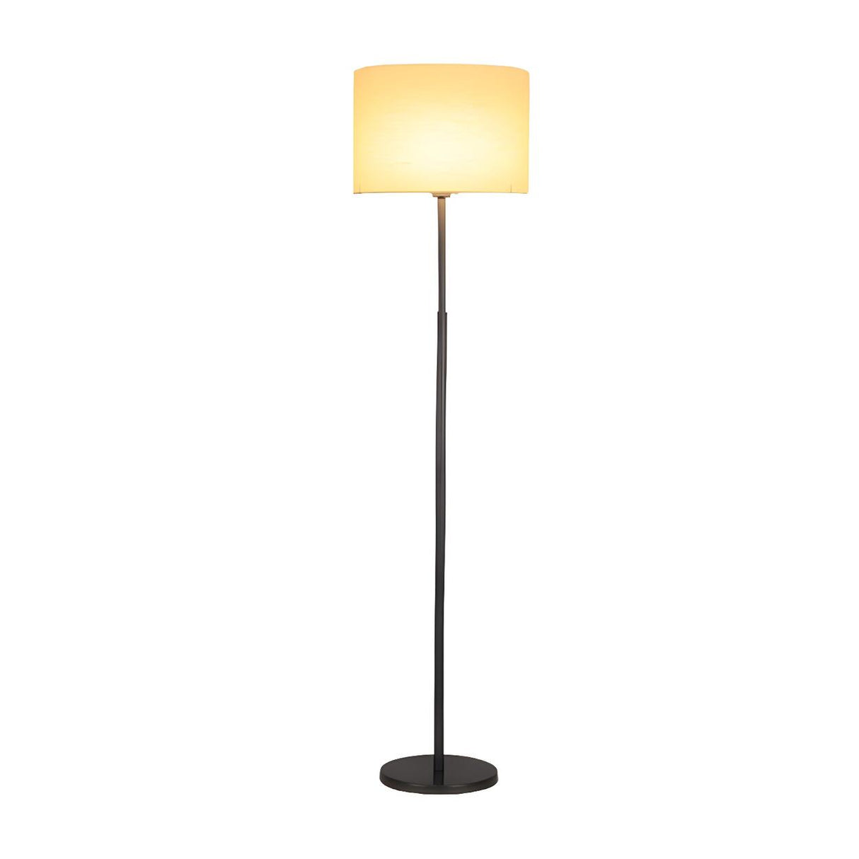 Simple Modern Adjustable Drum Black Floor Lamp Image - 6