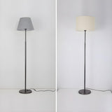 Simple Modern Adjustable Drum Black Floor Lamp Image - 7