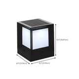 Simple Modern Black Square Metal Outdoor Post Light Image - 13