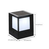 Simple Modern Black Square Metal Outdoor Post Light Image - 14