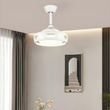 Simple Modern Bladeless Ceiling Fan with LED Light Image - 13