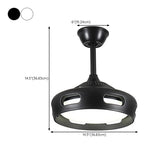 Simple Modern Bladeless Ceiling Fan with LED Light #size