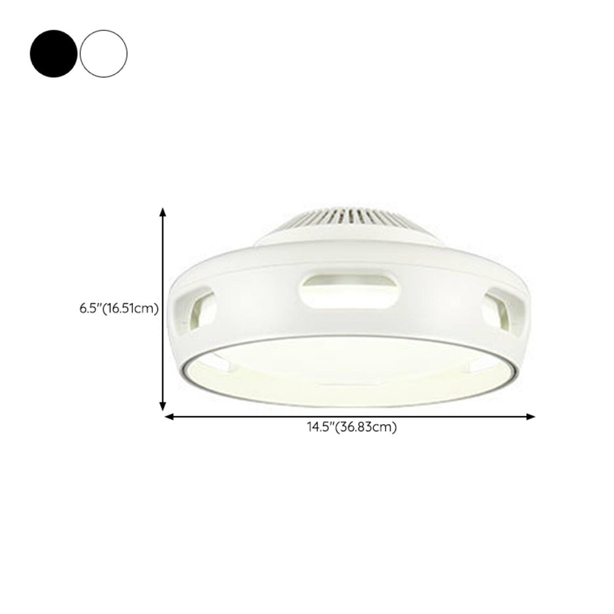 Simple Modern Bladeless Ceiling Fan with LED Light Image - 15