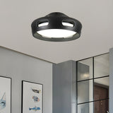 Simple Modern Bladeless Ceiling Fan with LED Light Image - 2