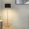 Simple Modern Cylinder Black Metal LED Floor Lamp Image - 4