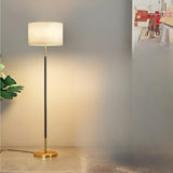 Simple Modern Cylinder Black Metal LED Floor Lamp Image - 9