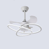 Simple Modern Geometric 3 Blade Ceiling Fan with Light Image - 10