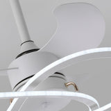 Simple Modern Geometric 3 Blade Ceiling Fan with Light Image - 14