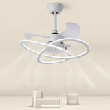 Simple Modern Geometric 3 Blade Ceiling Fan with Light Image - 19