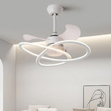 Simple Modern Geometric 3 Blade Ceiling Fan with Light Image - 3