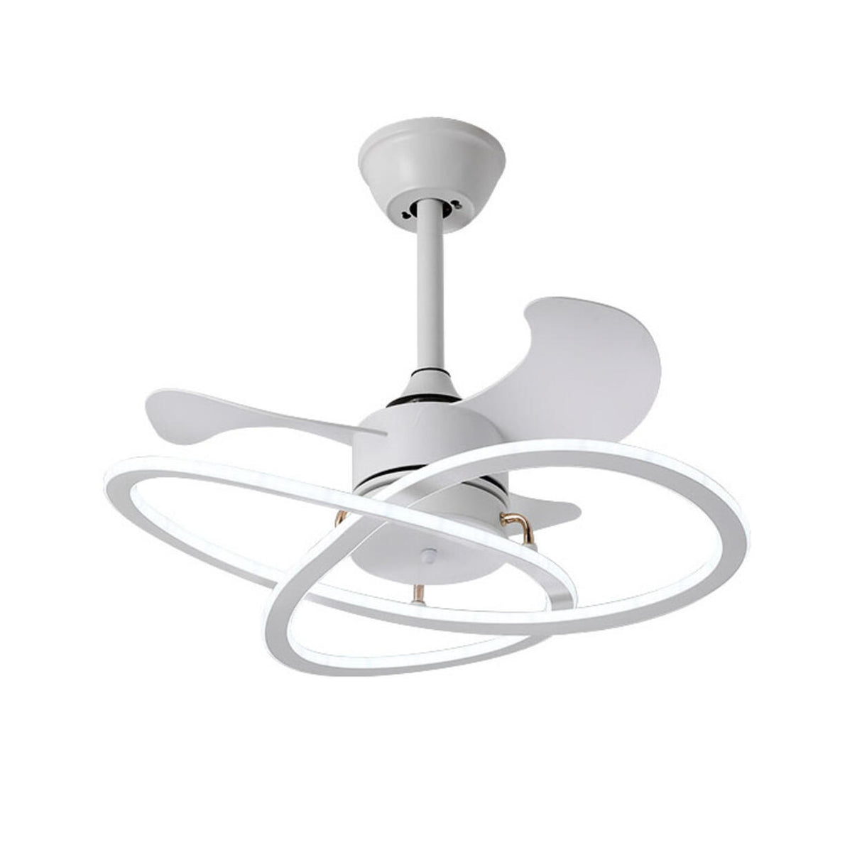 Simple Modern Geometric 3 Blade Ceiling Fan with Light Image - 5