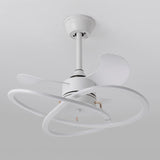 Simple Modern Geometric 3 Blade Ceiling Fan with Light Image - 6