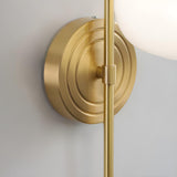 Simple Modern Globe Glass Gold Bedroom Wall Sconce Image - 9