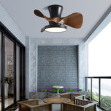 Simple Modern Metal 3 Blades LED Ceiling Fan with Light Image - 3