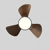 Simple Modern Metal 3 Blades LED Ceiling Fan with Light Image - 7