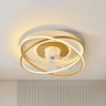 Simple Modern Ring 7 Clear Blades LED Ceiling Fan Light Image - 7