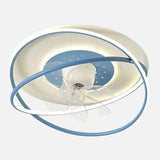 Simple Modern Ring 7 Clear Blades LED Ceiling Fan Light Image - 9