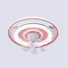 Simple Modern Round Ring 7 Blades LED Ceiling Fan Light Image - 3