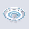 Simple Modern Round Ring 7 Blades LED Ceiling Fan Light Image - 5