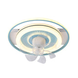 Simple Modern Round Ring 7 Blades LED Ceiling Fan Light Image - 8