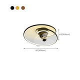 Simple Modern Spiral Circular Linear Ceiling Fan Light Image - 14