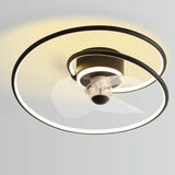 Simple Modern Spiral Circular Linear Ceiling Fan Light Image - 2