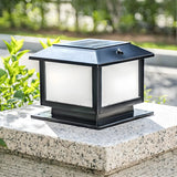 Simple Modern Square Metal Outdoor Patio Table Lamp Image - 10