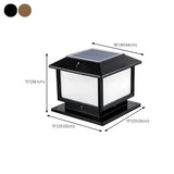 Simple Modern Square Metal Outdoor Patio Table Lamp Image - 17