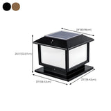 Simple Modern Square Metal Outdoor Patio Table Lamp Image - 19