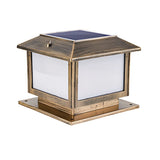 Simple Modern Square Metal Outdoor Patio Table Lamp Image - 7