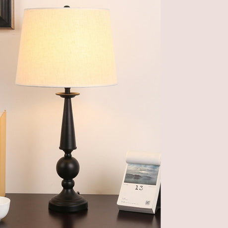 Simple Modern Style Black Lamp Post Geometric Table Lamp Image - 1