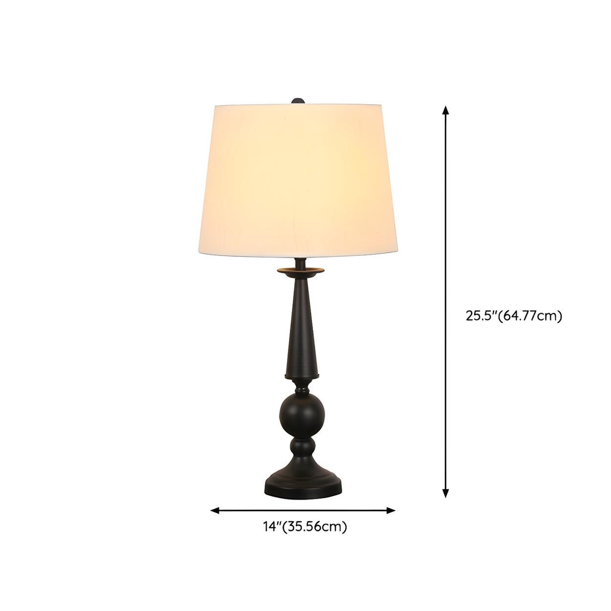 Simple Modern Style Black Lamp Post Geometric Table Lamp Image - 13