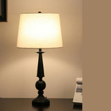 Simple Modern Style Black Lamp Post Geometric Table Lamp Image - 3