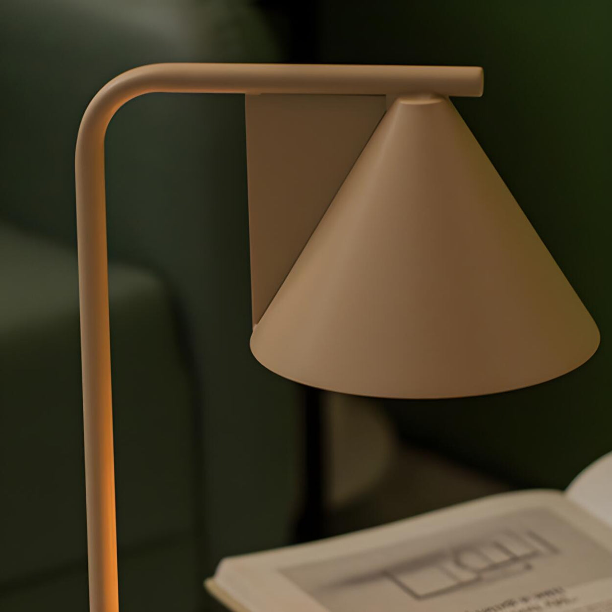 Simple Modern Tapered Shade Metal Candle Table Lamp Image - 11