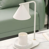 Simple Modern Tapered Shade Metal Candle Table Lamp Image - 3