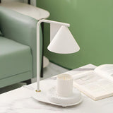 Simple Modern Tapered Shade Metal Candle Table Lamp Image - 8