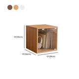 Simple Natural Finish Modular Wooden Cube Bookcase Image - 23