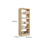 Simple Natural Finish Multi-tier Pine Display Bookcase #size