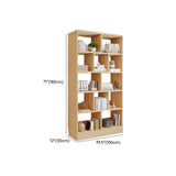 Simple Natural Finish Multi-tier Pine Display Bookcase Image - 18