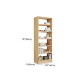 Simple Natural Finish Multi-tier Pine Display Bookcase Image - 19